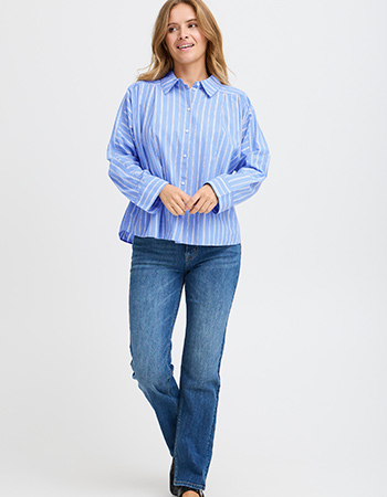 Blouse Pzmaiken Marina Blue Striped