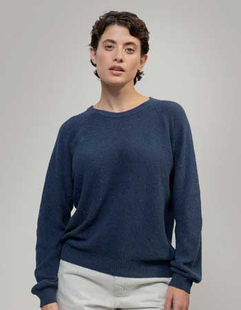 Duurzame sweater met elegante boothals