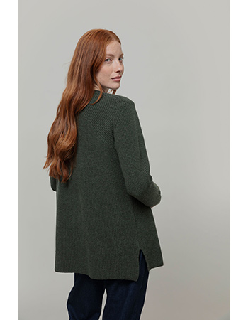 donkergroen wollen vest