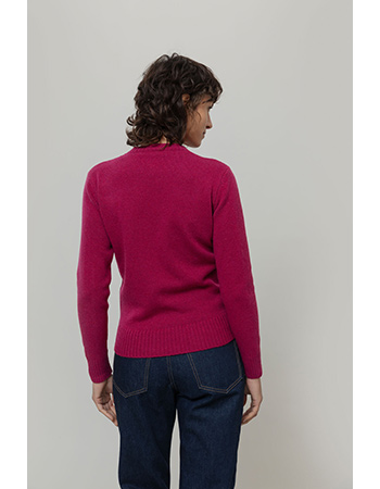 roze wollen trui