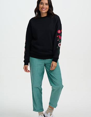 Tijdloze katoenen sweatshirt met rustige basis en subtiele details.