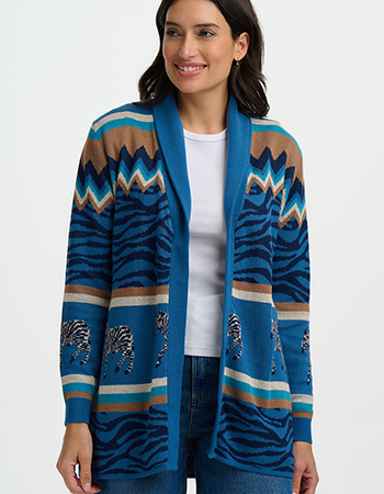 uurzaam cardigan met strikceintuur en langere lengte voor dagelijks draagplezier