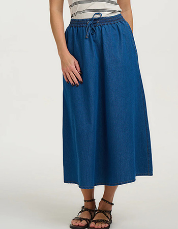 uurzame denim rok van Sugarhill Brighton voor elke dag