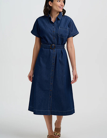 Duurzame denim jurk van Sugarhill Brighton in organic cotton