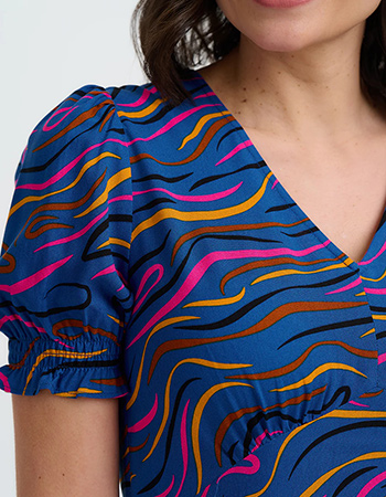 omfortabele zomerjurk met vrouwelijke pasvorm en zachte viscose