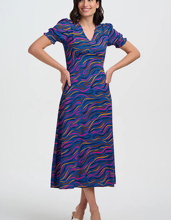 Sugarhill Brighton Maryjane midi jurk met kleurrijke print