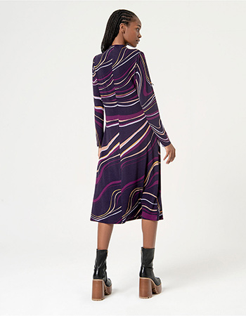 Jurk Alvi Midi Perkins Collar Morado