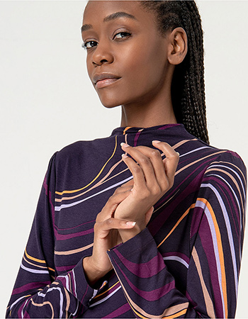 Jurk Alvi Midi Perkins Collar Morado