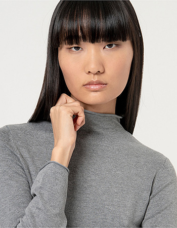 Trui Perkins Turtle Neck Grey