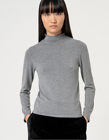 Trui Perkins Turtle Neck Grey