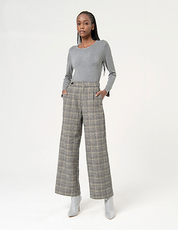 Trui Fine Round Neckline Grijs