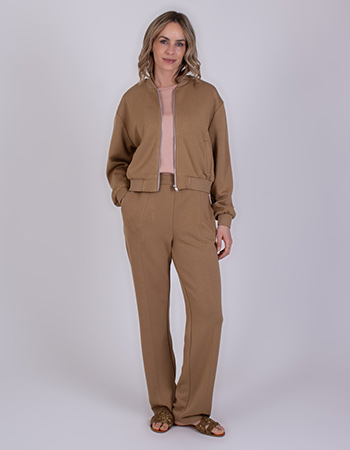 Comfortabele dames broek van cupro en modal met een zachte feel en mooie valling