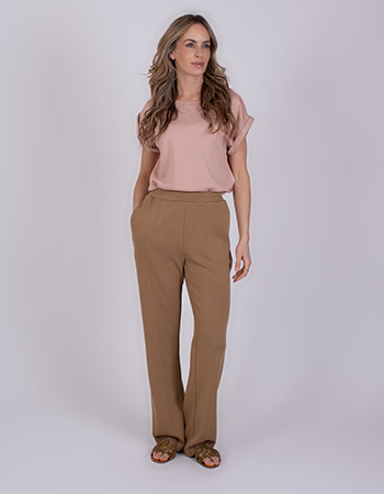 Mesuru broek van The Clothed met een soepele stof en een verzorgde, ontspannen u