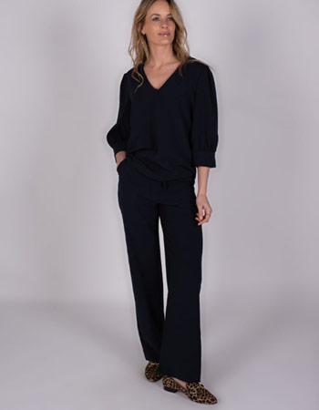 Blouse Crepe Nantes Navy