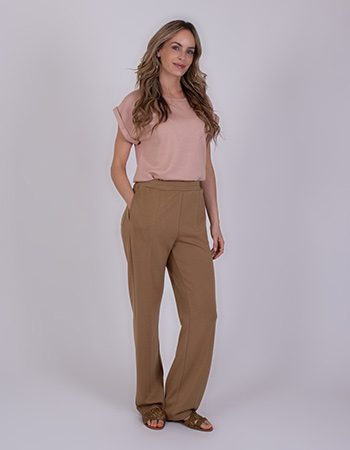 Shirt met contrasterende achterkant in een luchtige stof met subtiel craclé-effe