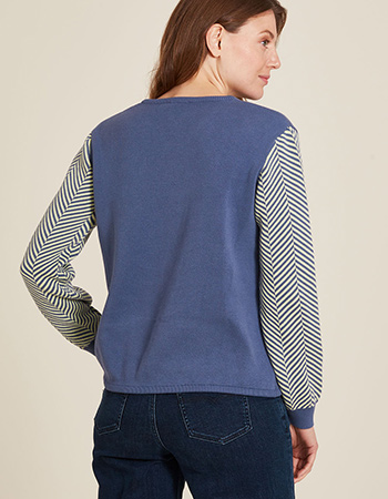 Trui Merith Kort Strik Indigo