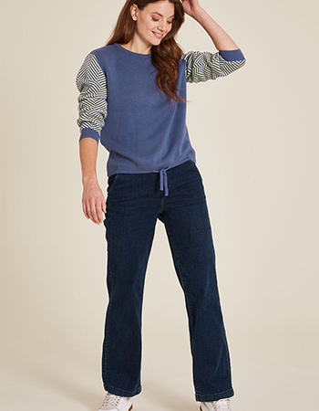 Trui Merith Kort Strik Indigo