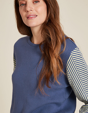 Trui Merith Kort Strik Indigo