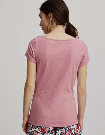 T-shirt Esther Watervalhals Violett