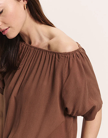 off shoulder shirt duurzame mode