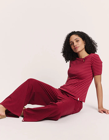 Luchtige katoenen broek met moderne, nonchalante uitstraling.