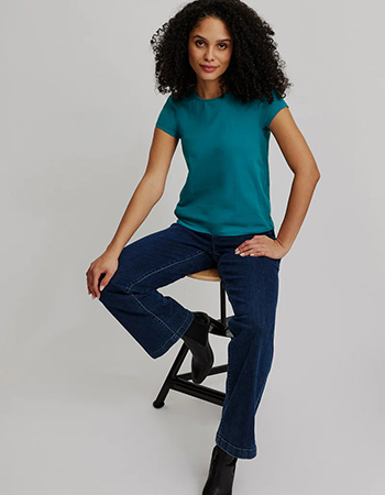 T-shirt Basic In Organic Cotton Bay