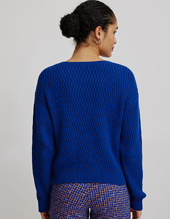 Trui Jaquard Ink Blue