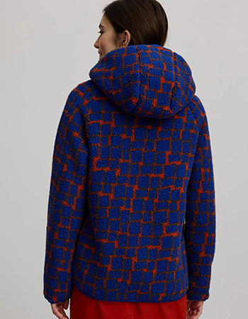 Jacket Cosy Fleece Blue Puzzle