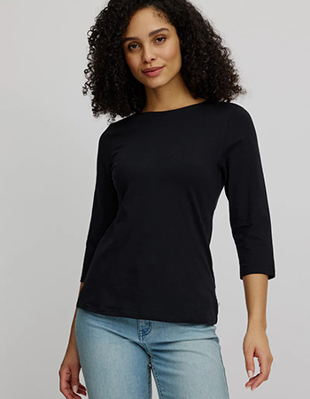 T-shirt Basic Loose Zwart