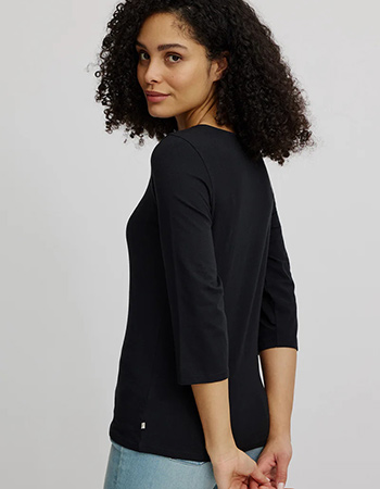 T-shirt Basic Loose Zwart