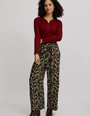 Pantalon Lea Loose Botanic Green