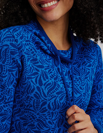 Trui Jaquard Jumper Blue Paisley