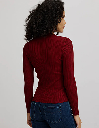 Trui Fijne Brei Silky Fired Brick