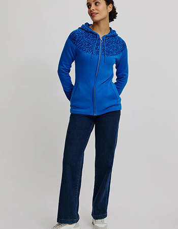 Vest Rits Jaquard Blue Paisley