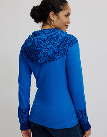 Vest Rits Jaquard Blue Paisley