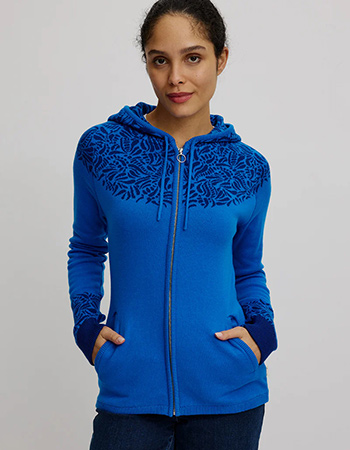 Vest Rits Jaquard Blue Paisley