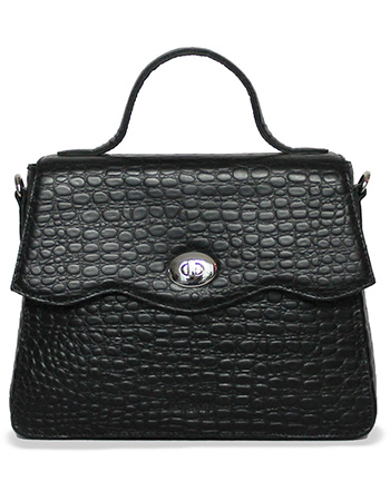 Myomy My Rose Handbag Mini Croco Black