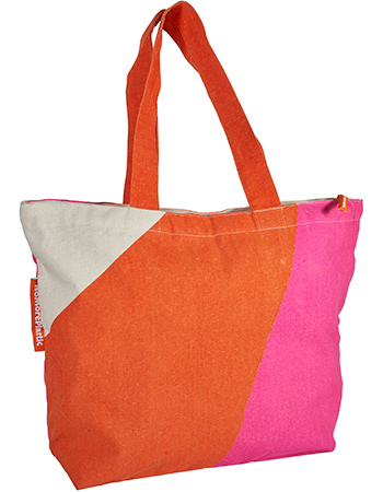 Duurzame shopper NoMorePlastic  Magenta Orange