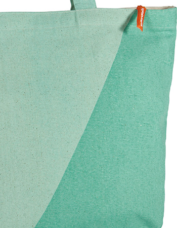 Duurzame shopper NoMorePlastic Soft Mint detail