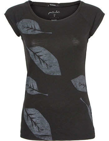 T&#8209;shirt Carved Leaves Black