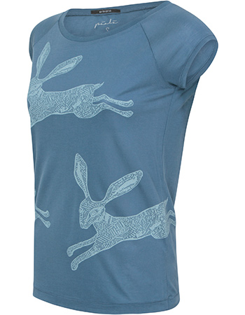T‑shirt Hares Washed Blue detail