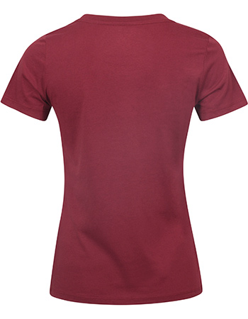 T-shirt Kingfisher Inverted Burgundy detail