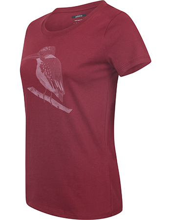 T-shirt Kingfisher Inverted Burgundy detail