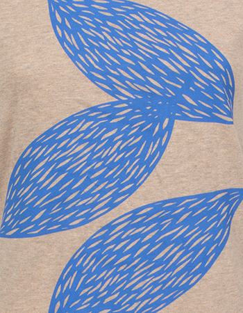 T&#8209;shirt Leafy Heather Sand detail
