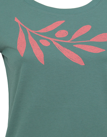 T-shirt Olive Green Bay detail