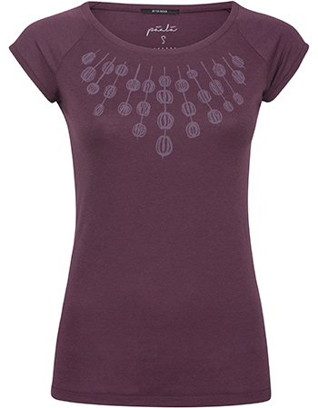 T&#8209;shirt Sowing Lace Aubergine