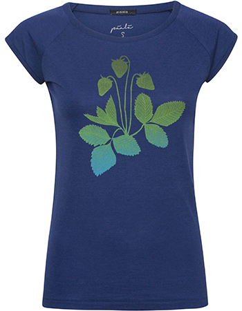 T&#8209;shirt Strawberries Peacock Blue