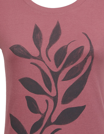 T‑shirt Tendrils Hibiscus Rose detail