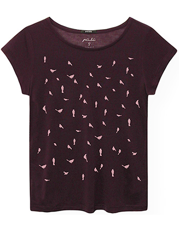 T&#8209;shirt I Like Birds Dark Grape