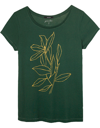 T&#8209;shirt Kelly Flower Bottle Green